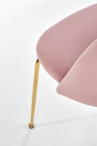 Halmar K385 jedálenská stolička svetlo ružová / zlatá