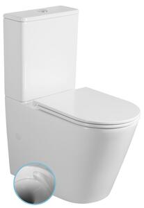 Sapho Sapho, DARIO RIMLESS WC kombi misa s nádržkou, spodný/zadný odpad, biela, PC106V