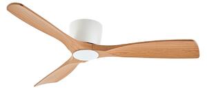 Moneno LED stropný ventilátor biely/drevený Lucande, Moneno, stmievateľné, Drevo, Obývacia izba, Kov, Moderný