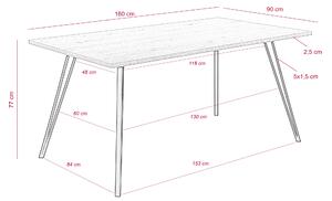 Jedálenský stôl JUNELLA betón/čierna