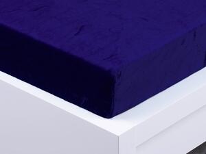 XPOSE® Mikroplyšová plachta Exclusive - tmavo modrá 180x200 cm