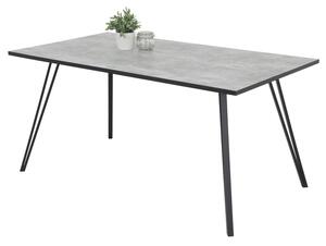 Jedálenský stôl JUNELLA betón/čierna