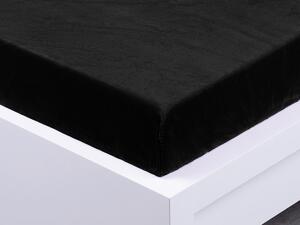 XPOSE® Mikroplyšová plachta Exclusive na vysoký matrac - čierna 180x200 cm