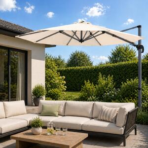 Furnigo Slnečník Lumin Ø300 cm - krémový