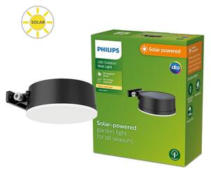 Philips 8720169265622 Outdoor solar Vynce solárne nástenné svietidlo LED 1,5W/200lm 2700K IP44 čierna