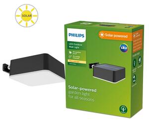 Philips 8720169265660 Outdoor solar Vynce solárne nástenné svietidlo LED 1,5W/200lm 2700K IP44 čierna