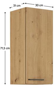 NovýNábytok.sk Horná kuchynská skrinka Meriel 30 G-72 1F (dub artisan). Vlastná spoľahlivá doprava až k Vám domov. 1033989
