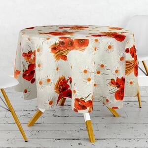 Obrus ​​PVC okrúhly DC-6845B – Poľné kvety (rôzne veľkosti)