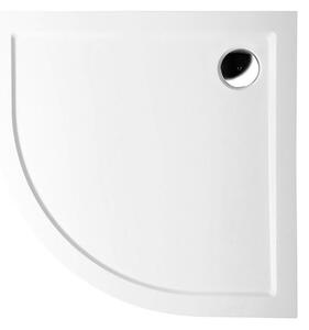 Polysan SERA sprchová vanička z liateho mramoru, štvrťkruh 90x90cm, R550, biela