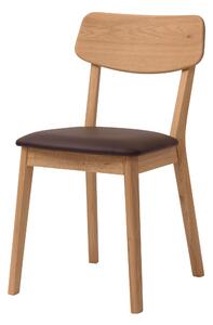 Jedálenská stolička Vilnius hnedá koženka