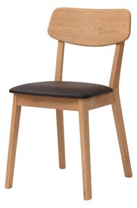 Dubová stolička Vilnius čierna koženka