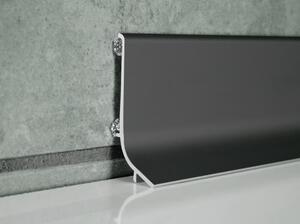 Lišta soklová AL Effector Q63 Čierna matná 40x16,8x2700 mm