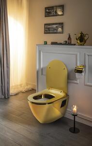 Sapho, PAULA závesná WC misa, 35,5x50cm, zlatá, TP325-AK00
