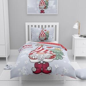Bavlnené posteľné obliečky Vianočný škriatok - 100% bavlna Renforcé - 70 x 90 cm + 140 x 200 cm