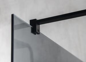 Gelco, VARIO BLACK jednodielna sprchová zástena na inštaláciu k stene, dymové sklo, 700 mm, GX1370GX1014