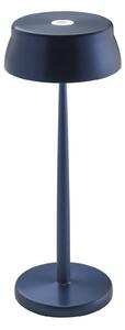Stolná lampa Zafferano Sister Light LED s dobíjacou batériou, modrá