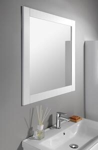 Aqualine, FAVOLO zrkadlo v ráme 80x80 cm, biela mat, FV080