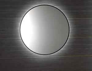 Sapho, SHARON LED podsvietené zrkadlo Ø 80c m, čierna matná (E28904CI), 31255CI
