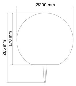 LED solárna lampa KULA LED/3,2V 3000/4000/6500K priemer 20 cm 500 mAh IP65 biela