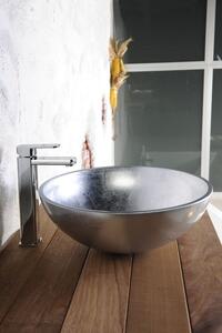 Sapho MURANO ARGENTO sklenené umývadlo na dosku, priemer 40cm, strieborná