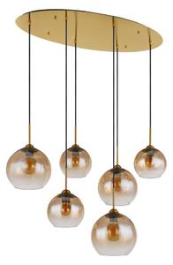 Globo 15788-6H - Luster na lanku JAMESSA 6xE27/60W/230V mosadz