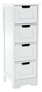 KONDELA 4-šuplíková komoda, biela, ATENE TYP 7