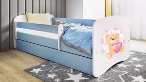 Kocot kids Detská posteľ Babydreams medvedík s motýlikmi modrá