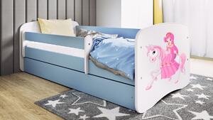 Kocot kids Detská posteľ Babydreams princezná a poník modrá