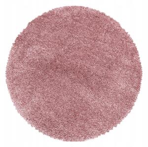 Ayyildiz , Kusový koberec Fluffy Shaggy 3500 rose kruh, 80x80 (priemer) kruh, ružová, obývacia izba