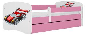 Kocot kids Detská posteľ Babydreams závodné auto ružová