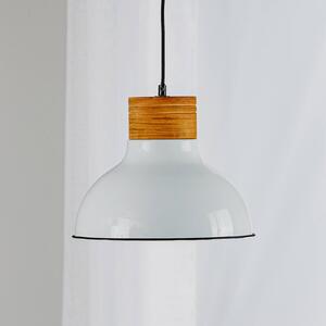 Závesná lampa Pullet s dreveným detailom