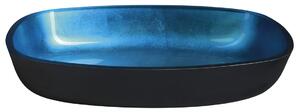 Sapho KVAORE sklenené umývadlo na dosku, 54x39,5 cm, modrá