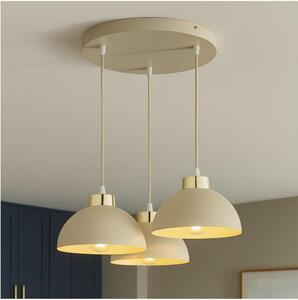 Brilagi - Závesný luster na lanku MOON 3xE27/60W/230V béžová/zlatá