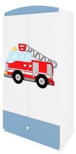 Kocot kids Detská skriňa Babydreams 90 cm hasičské auto modrá