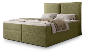 Čalúnená boxspring manželská posteľ Seleno 140x200 - zelená