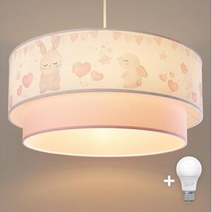 Brilagi - LED detský luster na lanku BOBO 1xE27/60W/230V pr. 40 cm krémová/ružová/kráľovská modrá