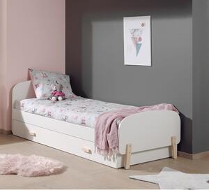 Biela detská posteľ Vipack Kiddy, 90 x 200 cm