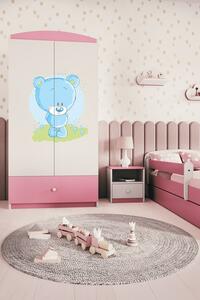 Kocot kids Detská skriňa Babydreams 90 cm medvedík ružový