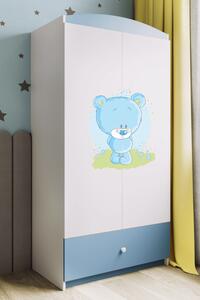 Kocot kids Detská skriňa Babydreams 90 cm medvedík modrá