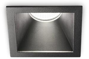 Ideal lux 192383 GAME SQUARE zápustné svietidlo 84x84mm LED 11W 950/660lm 3000K čierna, UGR<19