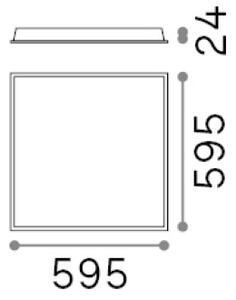 Ideal lux Pro 246390 LED PANEL stropný vstavaný 595x595mm LED 40W 5100/3700lm 3000K biela, CRI90