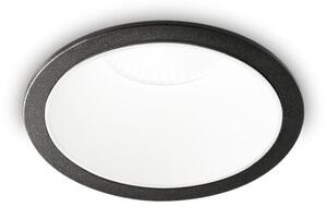 Ideal lux 192338 GAME ROUND zápustné svietidlo D85mm LED 11W 950/750lm 3000K čierna, biela, UGR<19