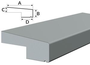 FASÁDNE PROFILY Teplý parapet OS4 Dĺžka parapety: 100cm, Typ parapety: OS4-20