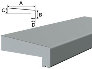 FASÁDNE PROFILY Teplý parapet OS3 Dĺžka parapety: 240cm, Typ parapety: OS3-40