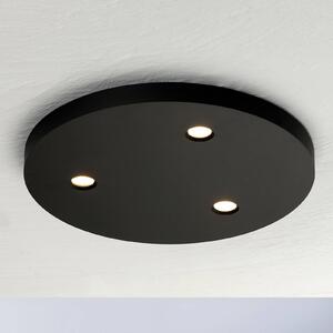 Bopp Close stropné LED svetlo 3-pl. okrúhle čierne