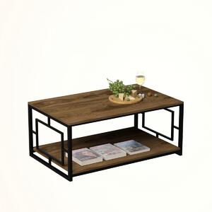 Hanah Home Konferenční stolek Kelvin 120 cm ořech/černý