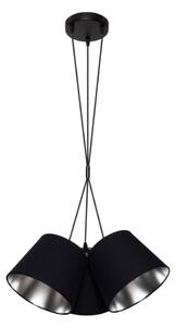 Luster na lanku ZOMA 3xE27/60W/260V čierna/lesklý chróm