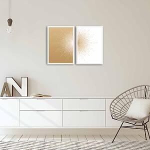 Wallity Súprava obrazov Lunas 2 ks 35x50 cm biela/zlatá