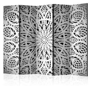 Paraván - White Mandala II [Room Dividers] Veľkosť: 225x172, Verzia: Jednostranný