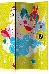 Paraván - Happy Creatures [Room Dividers] Veľkosť: 135x172, Verzia: Jednostranný